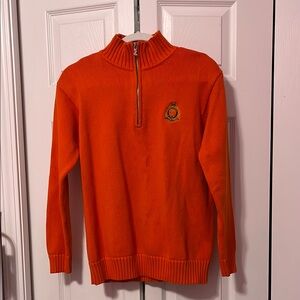 Ralph Lauren Orange Half-Zip Sweater